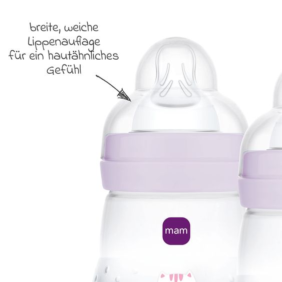 MAM PP-Flasche 2er Pack Easy Start Anti-Colic 160 ml - Lila
