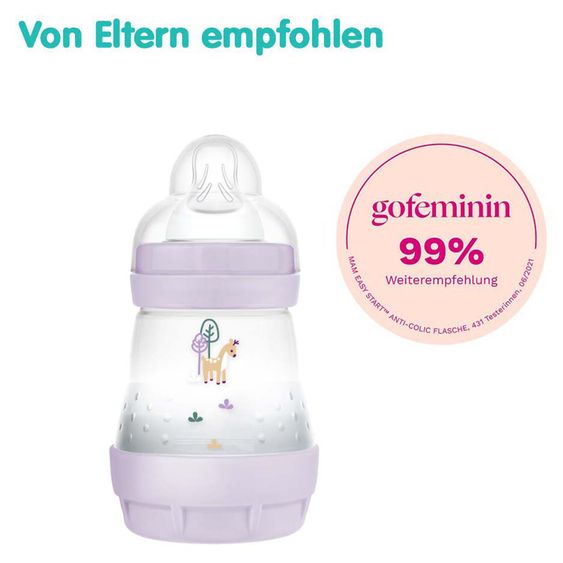 MAM PP bottle 2-pack Easy Start Anti-Colic 160 ml - Purple