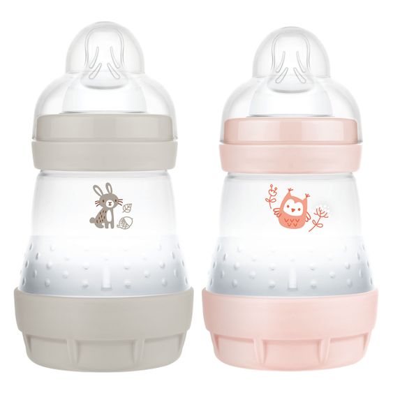 MAM PP-Flasche 2er Pack Easy Start Anti-Colic Elements 160 ml - Hase & Eule