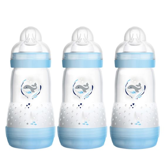 MAM PP-Flasche 3er Pack Easy Start Anti-Colic 260 ml - Blau