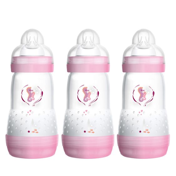MAM PP-Flasche 3er Pack Easy Start Anti-Colic 260 ml - Rosa