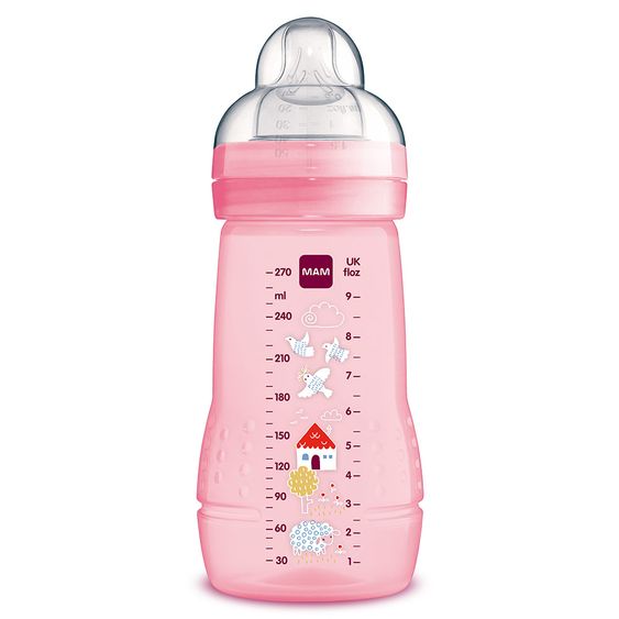 MAM PP-Flasche Easy Active Baby Bottle 270 ml - Silikon Gr. 1 - für Mädchen