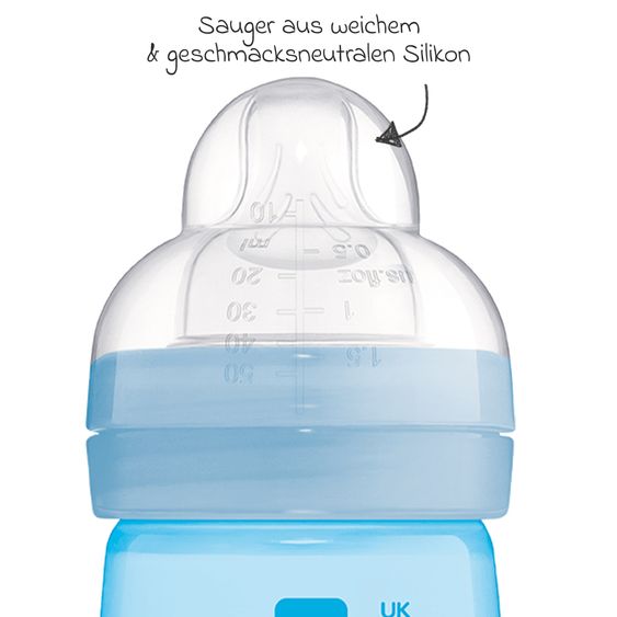 MAM Biberon in PP Easy Active 270 ml - Silicone Gr. 1 - Bunny