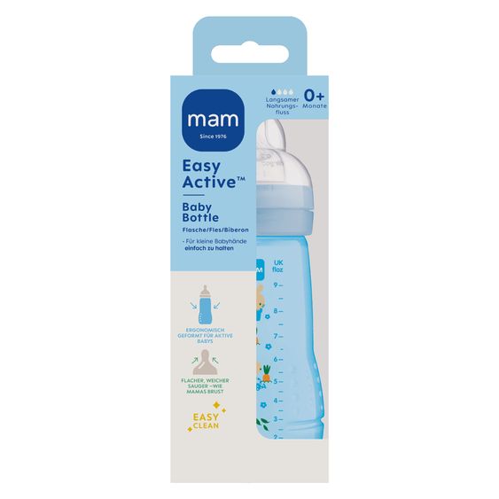MAM Biberon in PP Easy Active 270 ml - Silicone Gr. 1 - Bunny