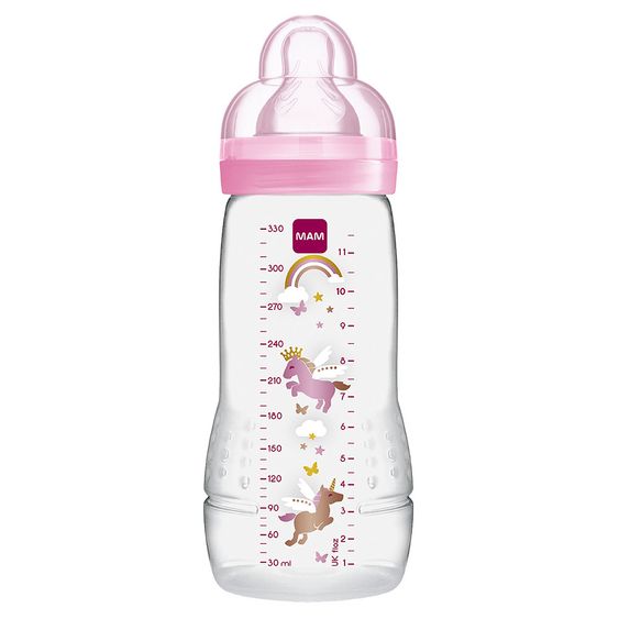 MAM PP-Flasche Easy Active Baby Bottle 330 ml - Silikon Gr. 2 - für Mädchen