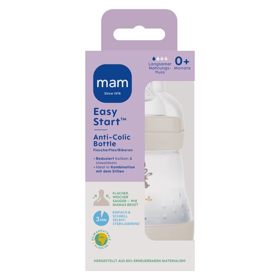 MAM Bottiglia in PP Easy Start Anti-Colic 160 ml - Beige