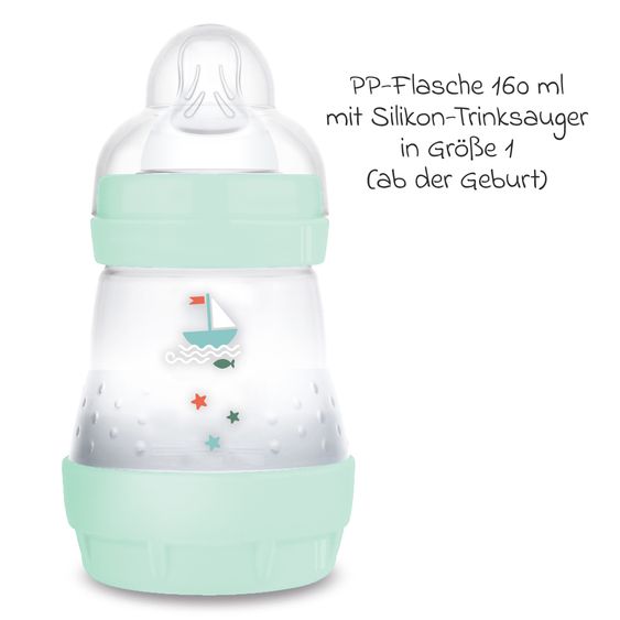 MAM PP-Flasche Easy Start Anti-Colic 160 ml - Boot - Mint