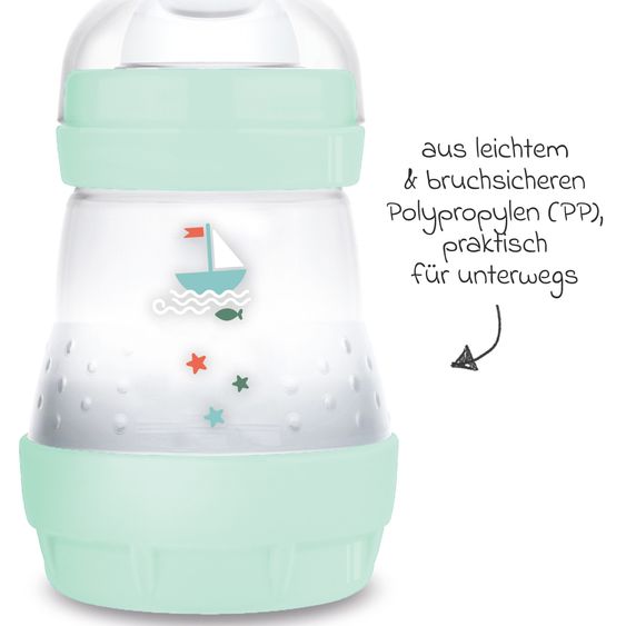 MAM PP-Flasche Easy Start Anti-Colic 160 ml - Boot - Mint