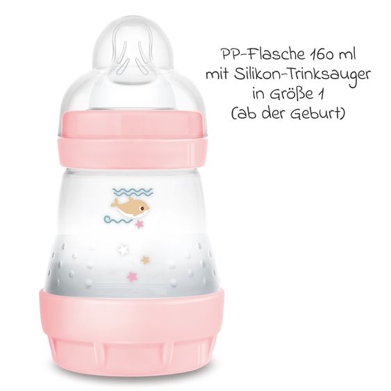 MAM PP-Flasche Easy Start Anti-Colic 160 ml - Delfin - Rosa