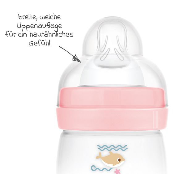 MAM PP-Flasche Easy Start Anti-Colic 160 ml - Delfin - Rosa