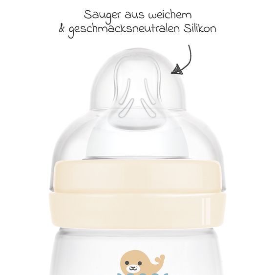 MAM PP-Flasche Easy Start Anti-Colic 160 ml - Robbe - Beige