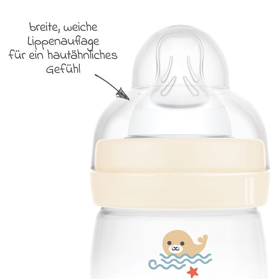 MAM PP-Flasche Easy Start Anti-Colic 160 ml - Robbe - Beige