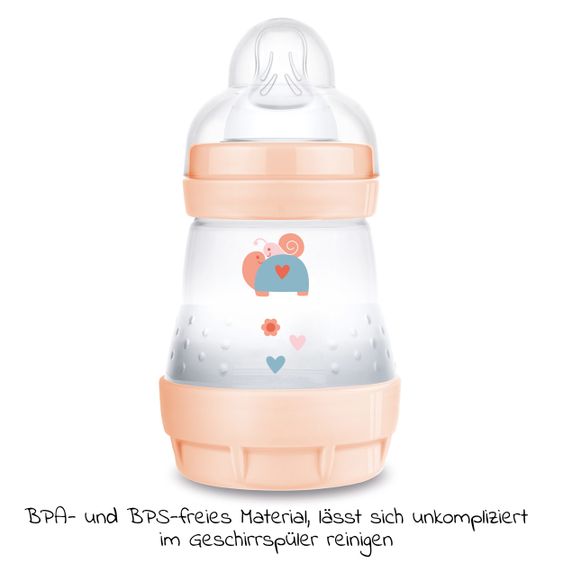 MAM PP-Flasche Easy Start Anti-Colic 160 ml + Silikon-Sauger Gr. 1 - Schildkröte