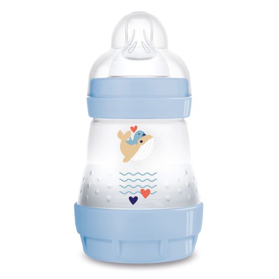 MAM PP-Flasche Easy Start Anti-Colic 160 ml + Silikon-Sauger Gr. 1 - Wal