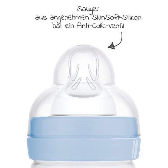 MAM PP-Flasche Easy Start Anti-Colic 160 ml + Silikon-Sauger Gr. 1 - Wal