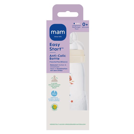 MAM PP-Flasche Easy Start Anti-Colic 260 ml - Fisch - Beige