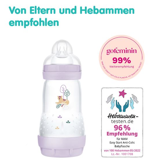 MAM PP-Flasche Easy Start Anti-Colic 260 ml - Lila