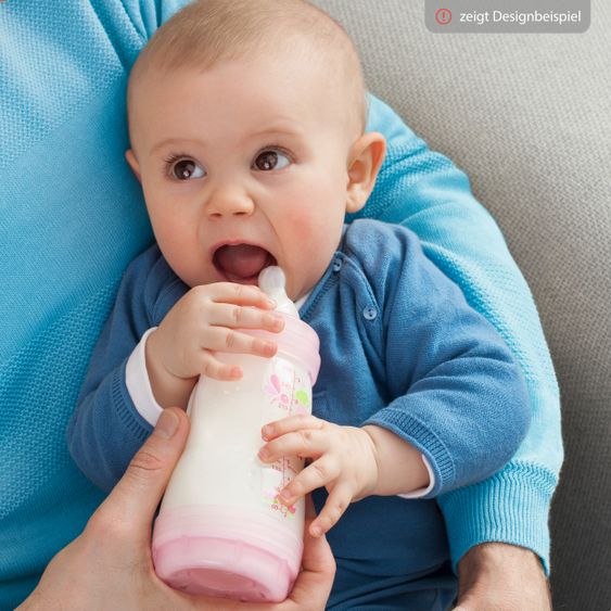 MAM PP-Flasche Easy Start Anti-Colic 260 ml + Silikon-Sauger Gr. 1 - Schildkröte
