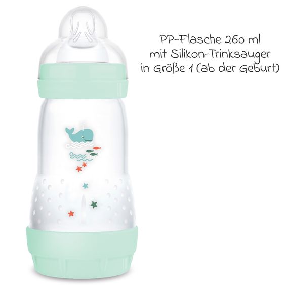 MAM PP-Flasche Easy Start Anti-Colic 260 ml - Wal - Mint