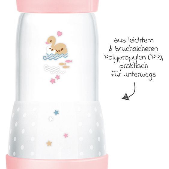 MAM Bottiglia in PP Easy Start Anti-Colic 320 ml - Anatre - Rosa