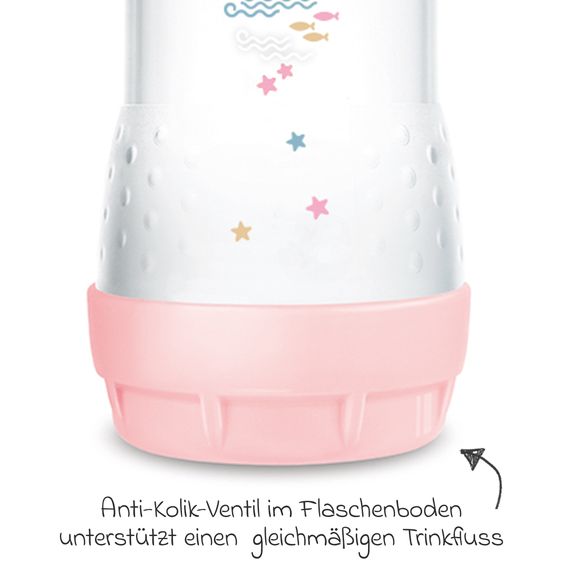 MAM PP bottle Easy Start Anti-Colic 320 ml - Ducks - Pink