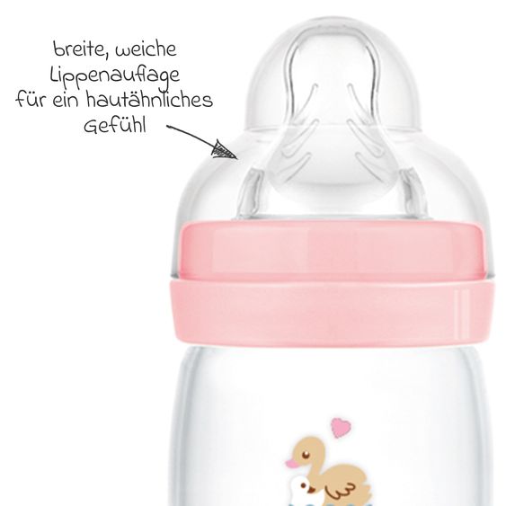 MAM PP-Flasche Easy Start Anti-Colic 320 ml - Enten - Rosa