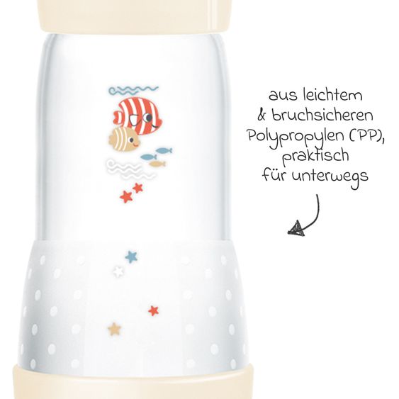 MAM PP-Flasche Easy Start Anti-Colic 320 ml - Fische - Beige