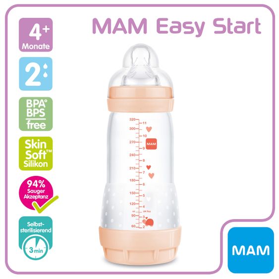 MAM PP bottle Easy Start Anti-Colic 320 ml + silicone teat size 2 - Crocodile & Lion