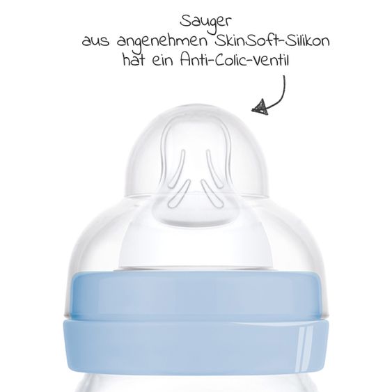 MAM PP-Flasche Easy Start Anti-Colic 320 ml + Silikon-Sauger Gr. 2 - Wal & Robbe