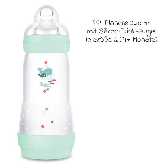 MAM PP-Flasche Easy Start Anti-Colic 320 ml - Wale - Mint