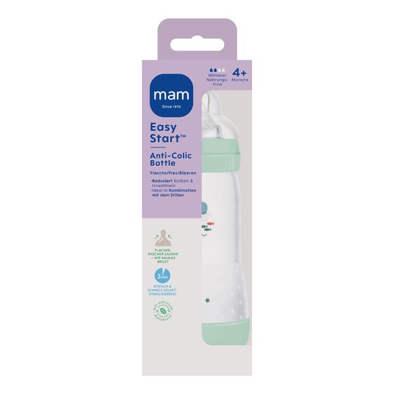 MAM PP-Flasche Easy Start Anti-Colic 320 ml - Wale - Mint