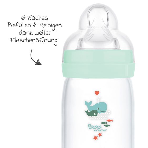 MAM Bottiglia in PP Easy Start Anti-Colic 320 ml - Wale - MInt