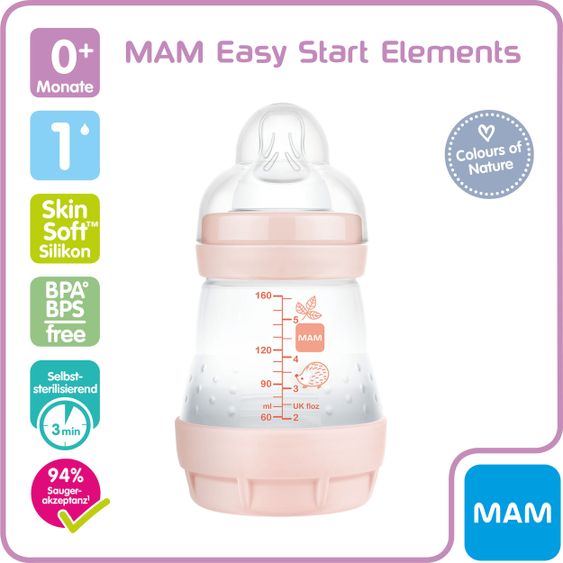 MAM PP bottle Easy Start Anti-Colic Elements 160 ml - owl