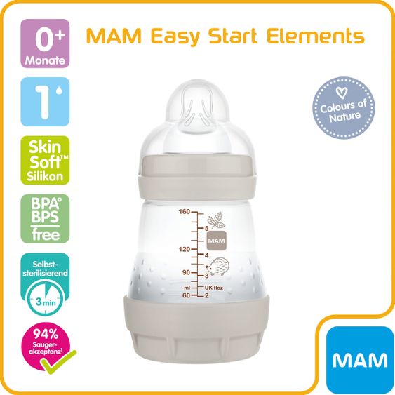 MAM PP-Flasche Easy Start Anti-Colic Elements 160 ml - Hase