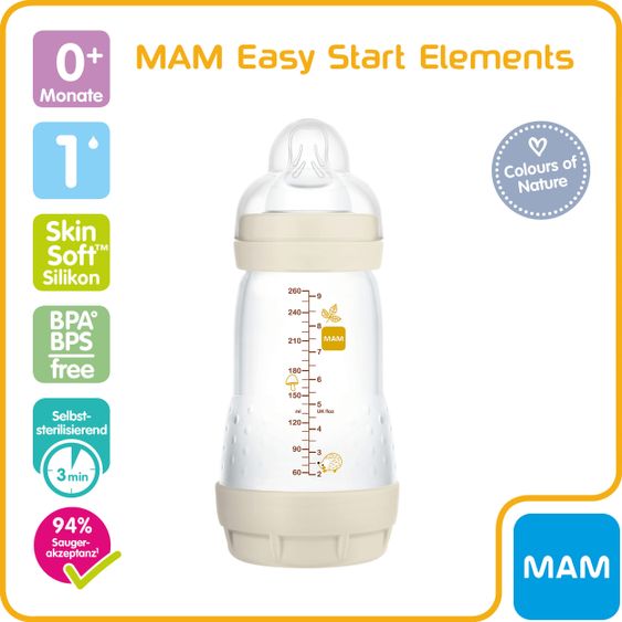 MAM PP-Flasche Easy Start Anti-Colic Elements 260 ml - Fuchs