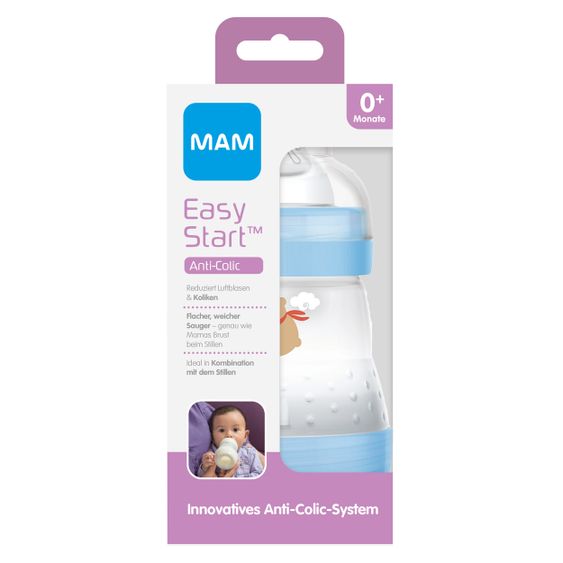 MAM PP-Flasche Easy Start Anti-Kolik 160 ml - Silikon Gr. 1 - Bär