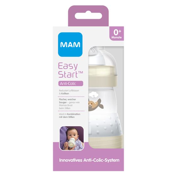 MAM PP-Flasche Easy Start Anti-Kolik 160 ml - Silikon Gr. 1 - Robbe