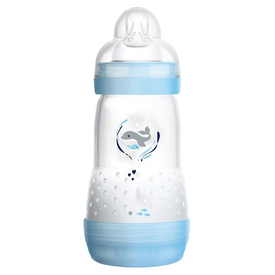 MAM PP-Flasche Easy Start Anti-Kolik 260 ml - Silikon 1 Loch - für Jungen