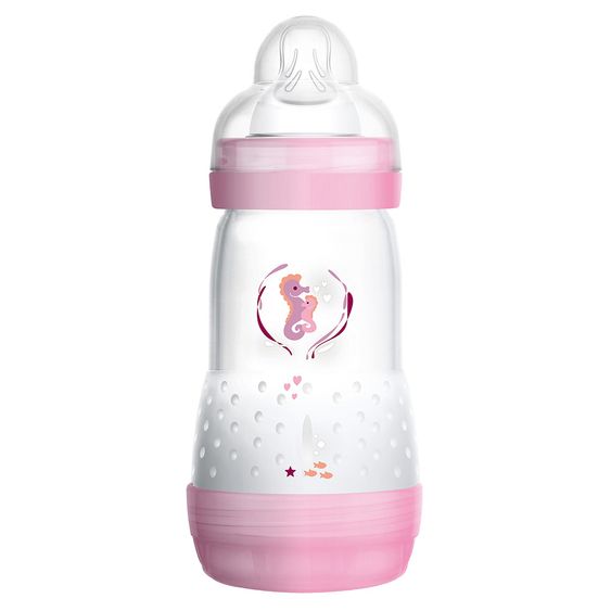 MAM PP-Flasche Easy Start Anti-Kolik 260 ml - Silikon 1 Loch - für Mädchen