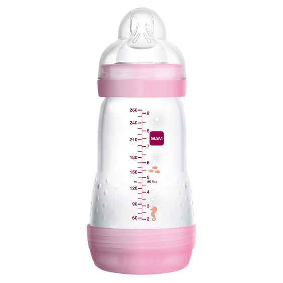 MAM PP-Flasche Easy Start Anti-Kolik 260 ml - Silikon 1 Loch - für Mädchen