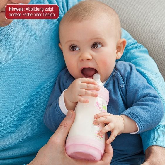 MAM PP-Flasche Easy Start Anti-Kolik 260 ml - Silikon 1 Loch - für Mädchen