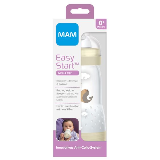 MAM PP-Flasche Easy Start Anti-Kolik 260 ml - Silikon Gr. 1 - Robbe