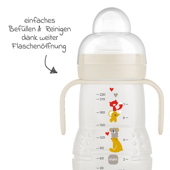 MAM PP bottle Trainer + 220 ml - Beige