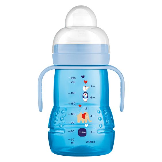 MAM PP-Flasche Trainer + 220 ml - Blau