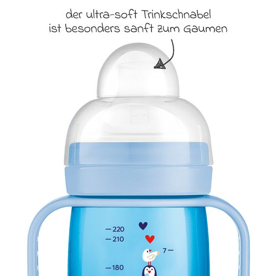 MAM PP-Flasche Trainer + 220 ml - Blau