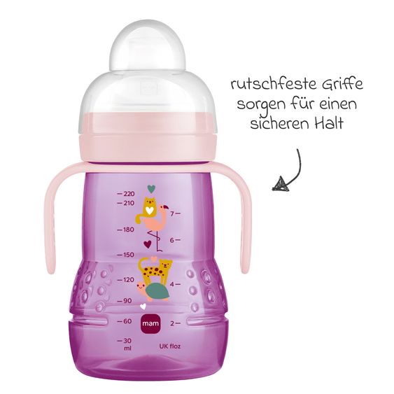 MAM PP bottle Trainer + 220 ml - Purple & Pink