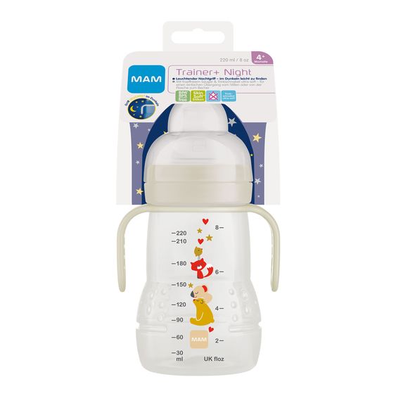 MAM PP-Flasche Trainer + Night 220 ml - Beige