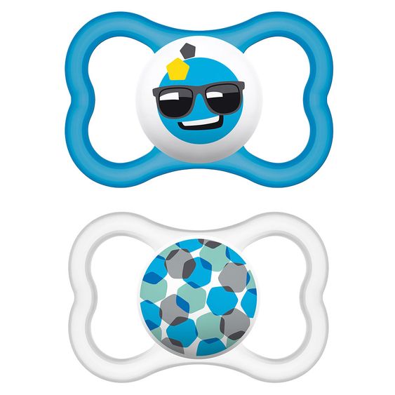 MAM Pacifier 2-pack Air - silicone 6-16 M - for boys