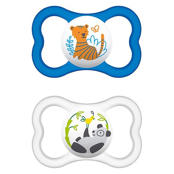 MAM Schnuller 2er Pack Air - Silikon ab 16 M - Tiger & Panda