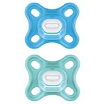 Schnuller 2er Pack Comfort - Silikon Newborn 0-2 M - Blau Türkis
